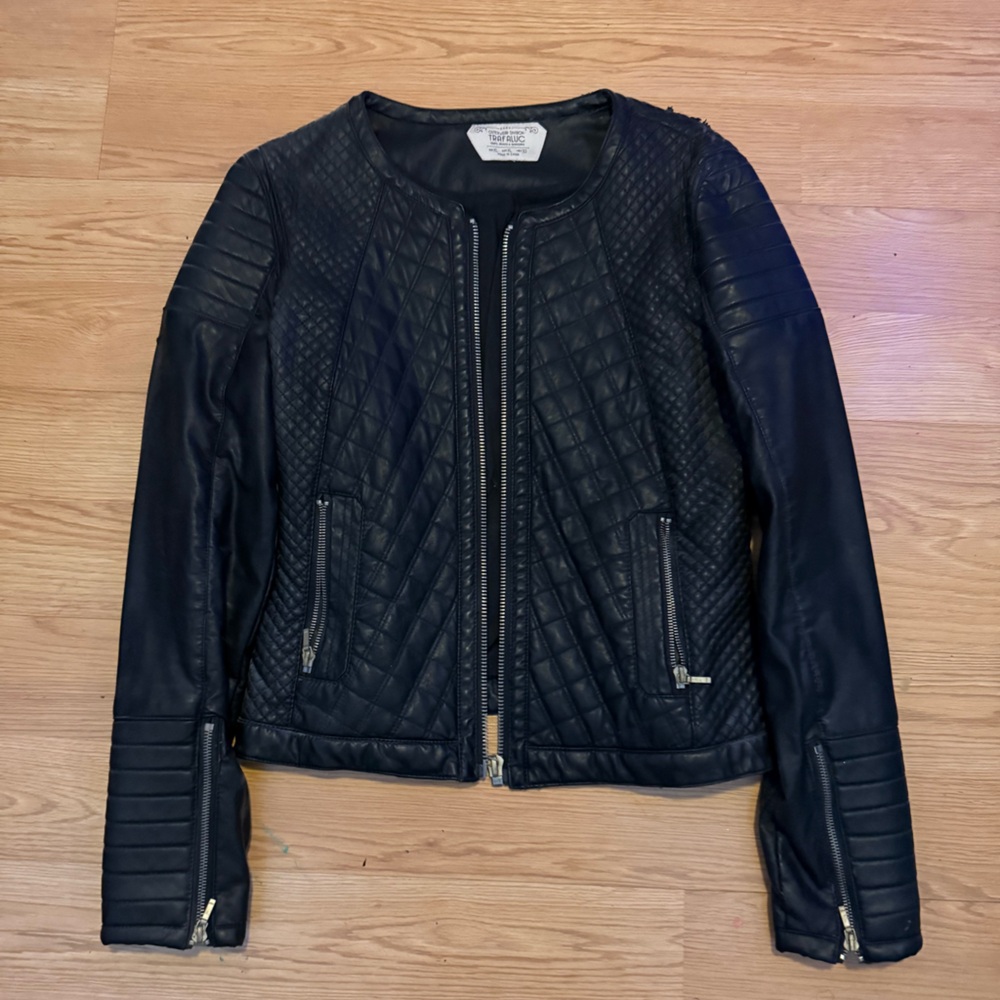 Zara vegan leather jacket size xl